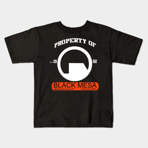 Black Mesa Athletic Dept Kids T-Shirt by ExplodingZombie